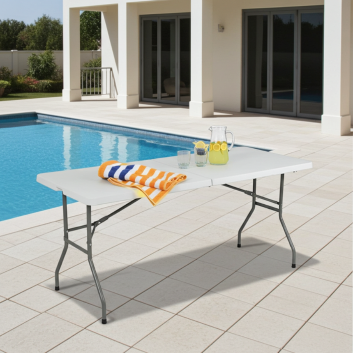 Mesa Plegable Terraza Maleta Portatil Camping Jardin 180x70