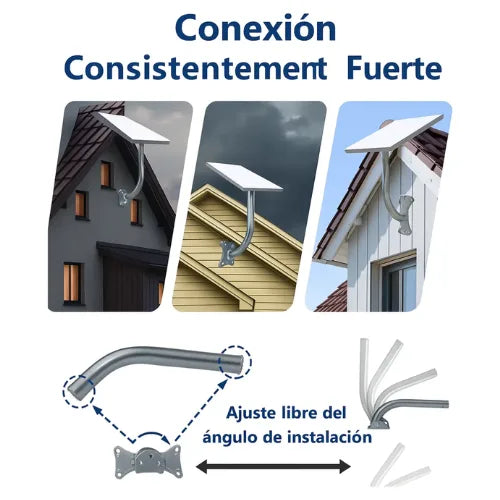 Soporte Mastil Antena Starlink Instalacion Angulo Ajustable