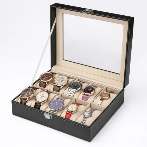 Caja Organizadora Relojes Estuche Porta Reloj Exhibidor 10pc