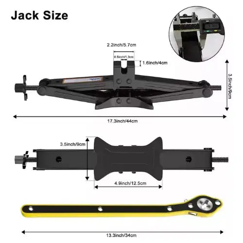 Gata Tijera 3 Toneladas Automoviles + Llave Trinquete Manual