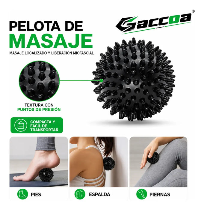 Kit Masajeador Muscular Foam Roller Rodillo Pelotas Y Banda