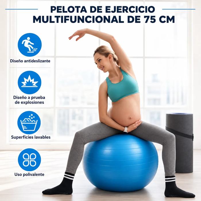 Pelota De Yoga Pilates Ejercicio Rehabilitacion Balon 75 Cm