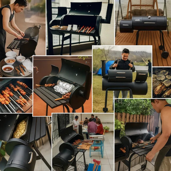 Parrillera Carbon Ahumador Parrilla Asador Portatil Asado