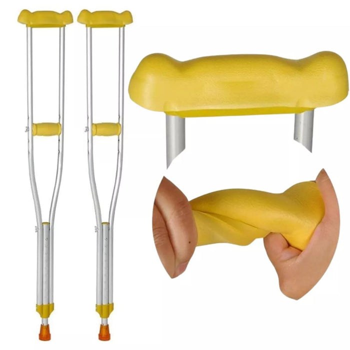2 Baston Muletas Axilares De Aluminio Regulables Ortopedicas