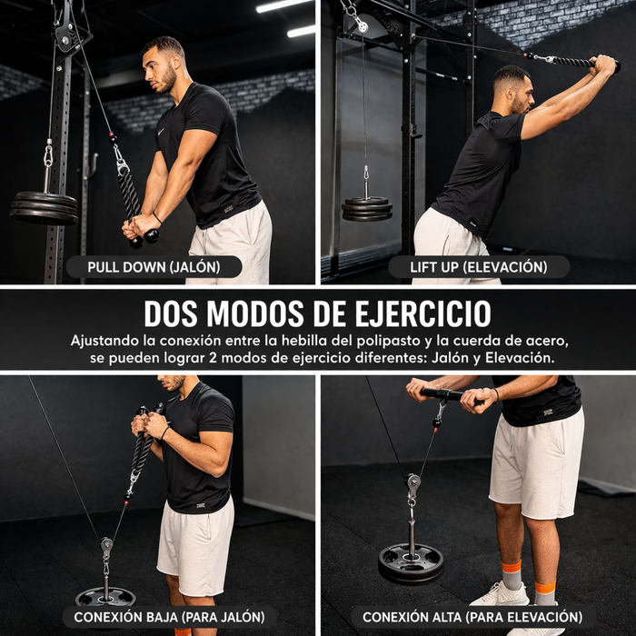 Agarres Ganchos Polea Entrenamiento Gym Triceps Multifuncion