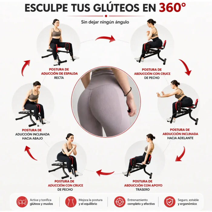 Banco Multifuncional De Abductores Fitness Pierna Cadera Gym