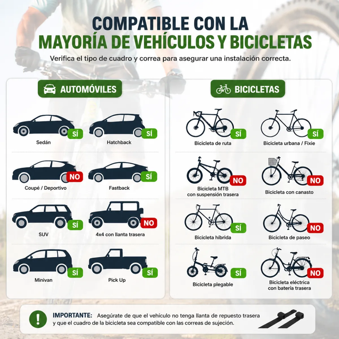 Porta 3 Bicicletas Portabicicletas Auto Coche Camioneta 40kg