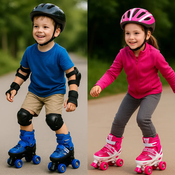 Patines 4 Ruedas Roller Niño Patin Gimnasia Danza Ajustables