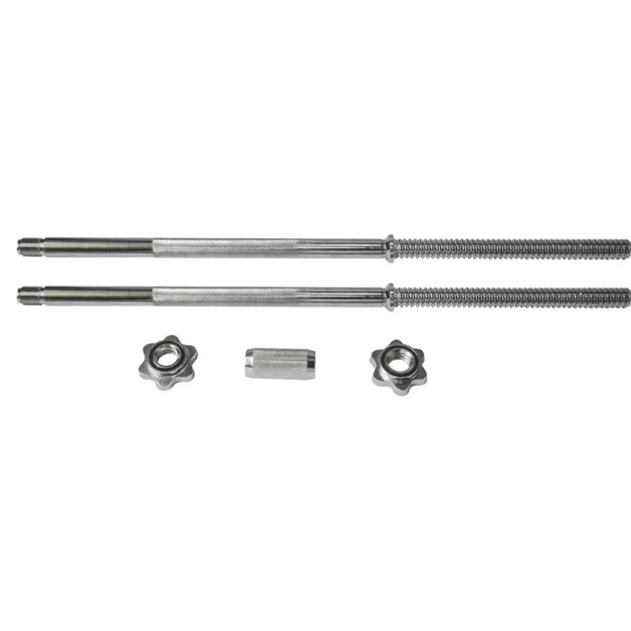 Mancuernas Pesas Discos Barra Ajustables Unible Fitness 50kg Plateado