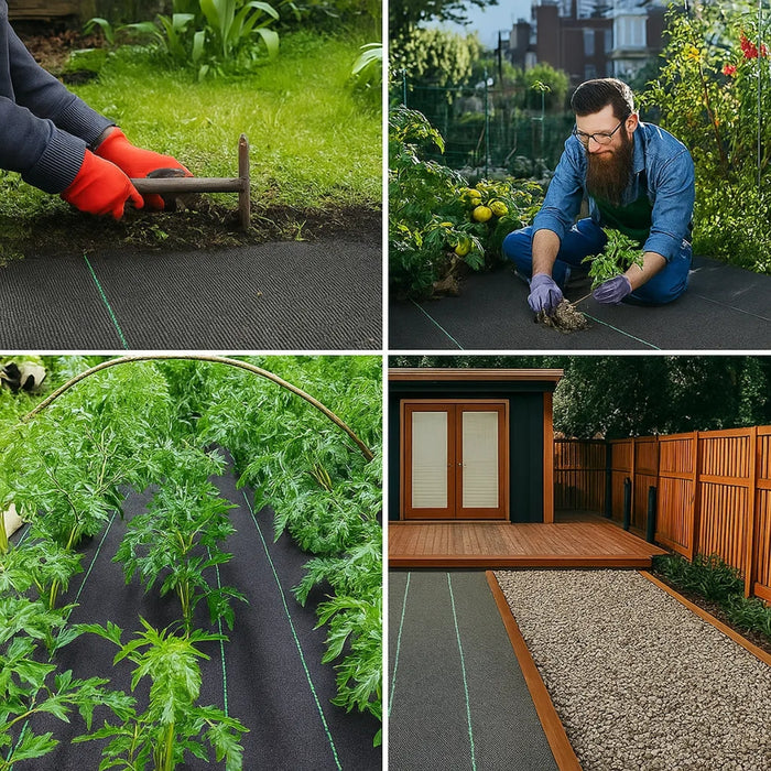 Malla Antimaleza Ground Cover Lona Antimaleza Negro 1*100mts