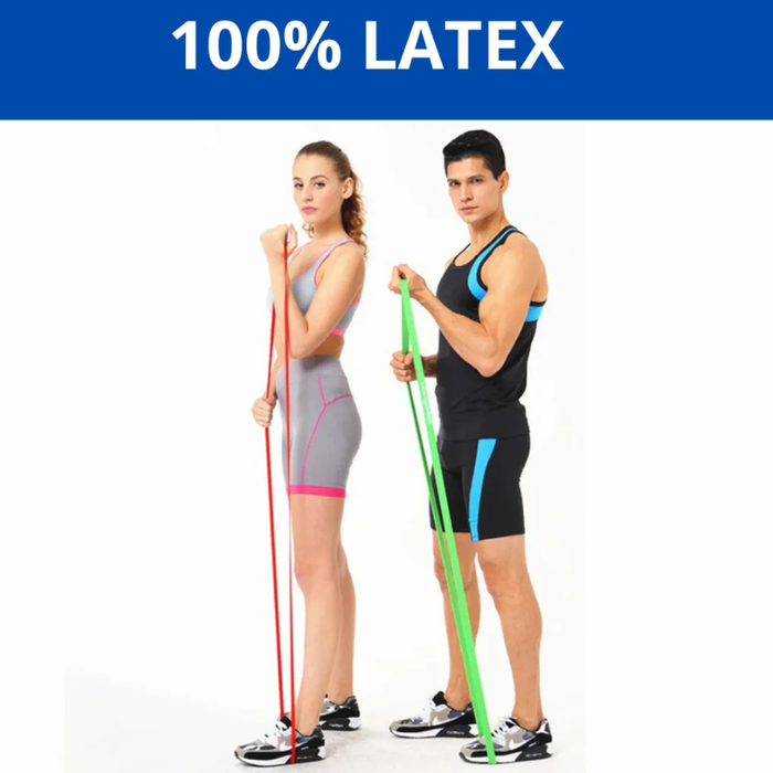 Bandas Elasticas Resistencia Fitness + Correa De Ejercicios Variado