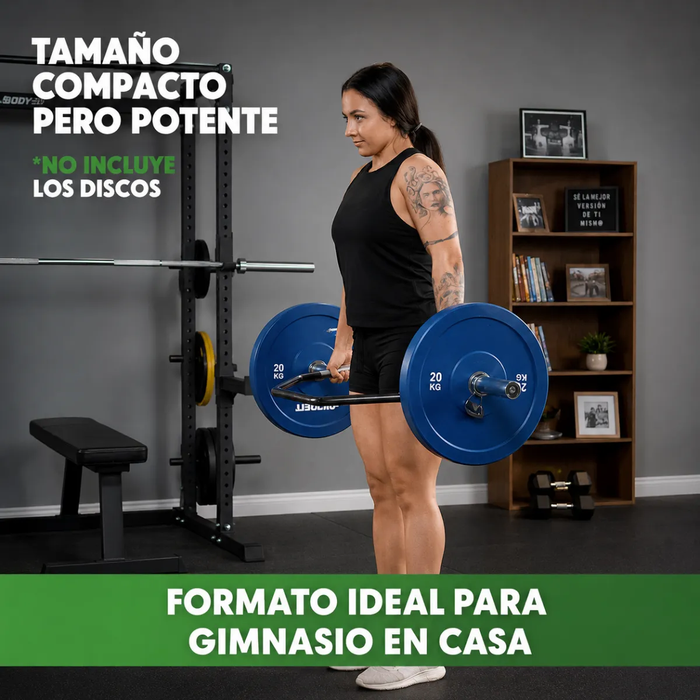 Barra Olimpica Trap Bar Cromada Fitness Profesional Gym 23kg