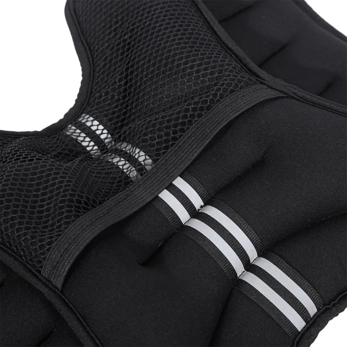 Chaleco Peso Ajustable Crossfit Reflectante Ejercicios Negro