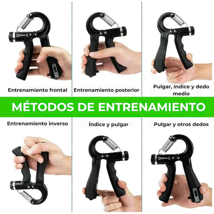 Set Hand Grip Ejercitador Manos Antebrazo Ajustable 5-60 Kg
