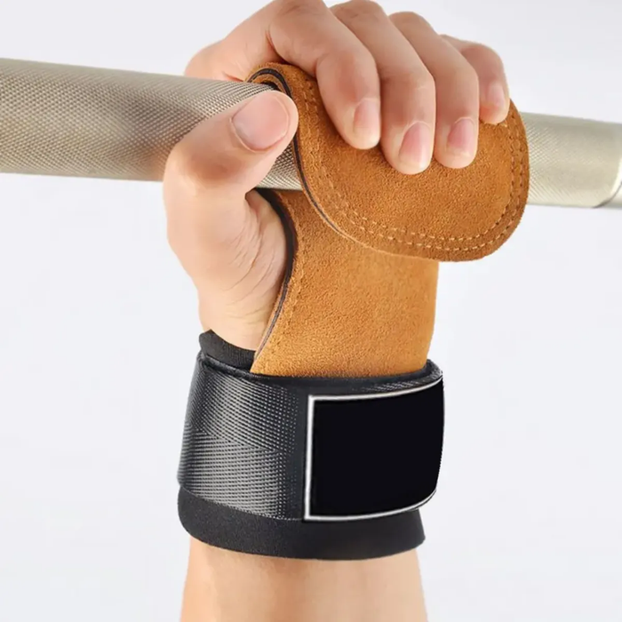 Set Correa Levantamiento Pesas Gancho Straps Gym Muñequera
