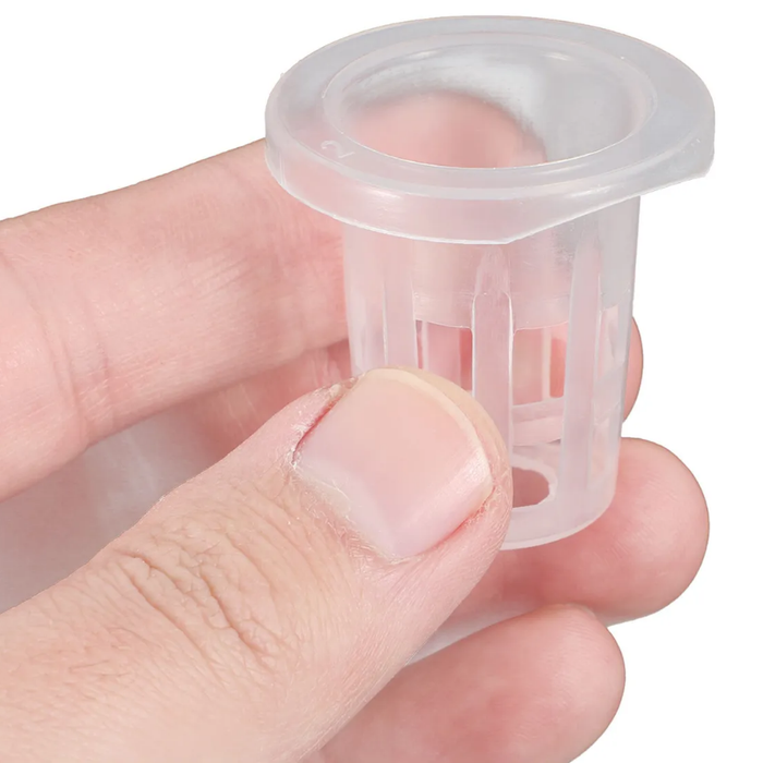 100 Vasos Para Cultivo Plastico Hidroponico Malla Hidroponia