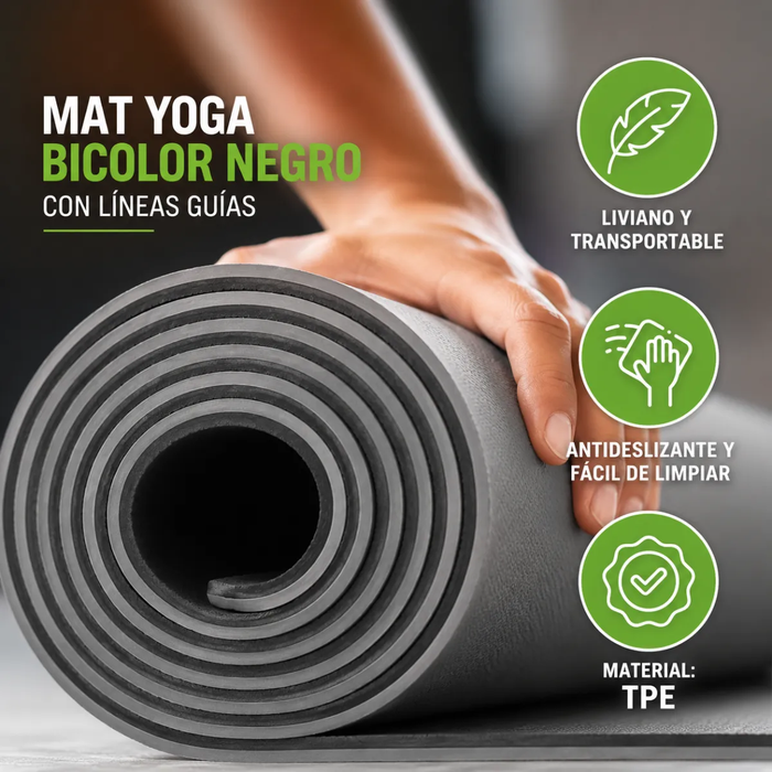 Mat Yoga Antideslizante Tapete Alfombra Ejercicio Pilate 5mm