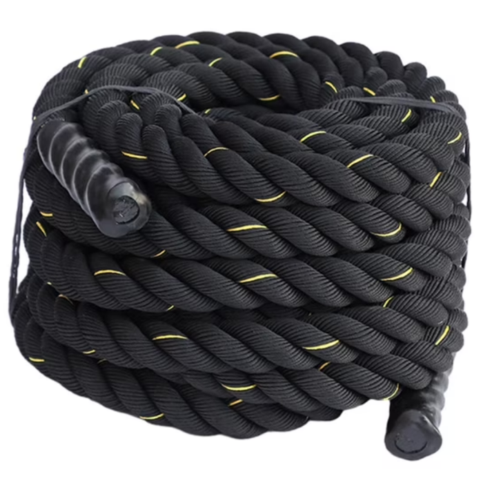 Cuerda Crossfit Correa Profesional Gym Batle Rope 5mmx12mts Negro