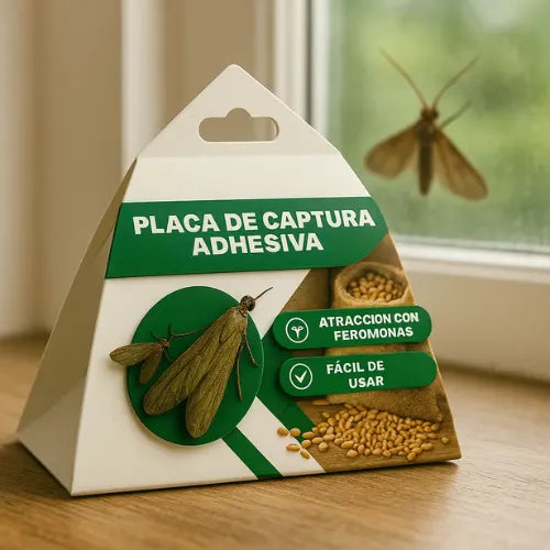 Pack 6 Trampas Adhesivas Polillas Baratas Pegajosas Insectos