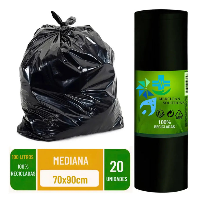 Bolsas para la Basura Aseo 100% Recicladas pequeña media y grande