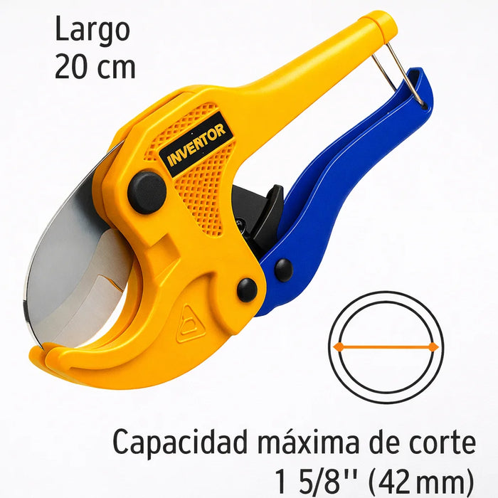Tijera Corta Tubo Plastico Cortador Pvc 42 Mm Inoxidable
