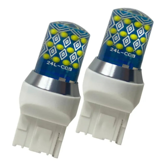 Set 2 Led Posicion T20 Siliconado Cambus Ampolletas Led 12v