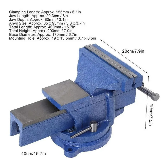 Tornillo Banco 8 Pulgada Tornillo Mecanico 8 Pulgadas Fijo