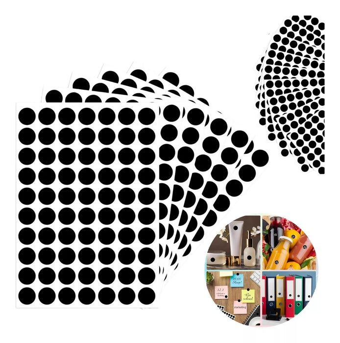600 Etiquetas Circulares Sticker Autoadhesivas Colores 15mm