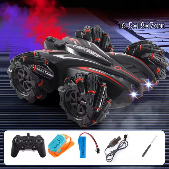 Auto Control Remoto Efecto Humo 360 Grado Luz Led Giratorio