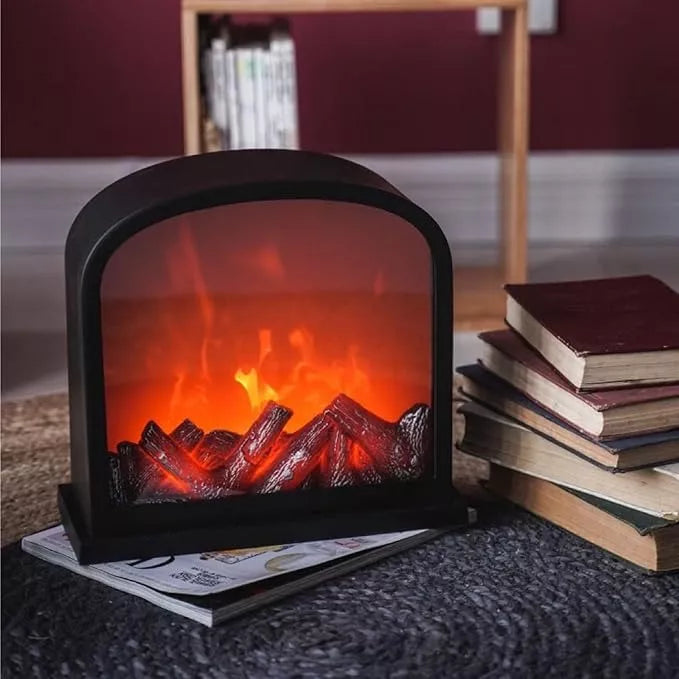 Lampara Chimenea Simulador De Llama Usb Decorativa 27x30cm