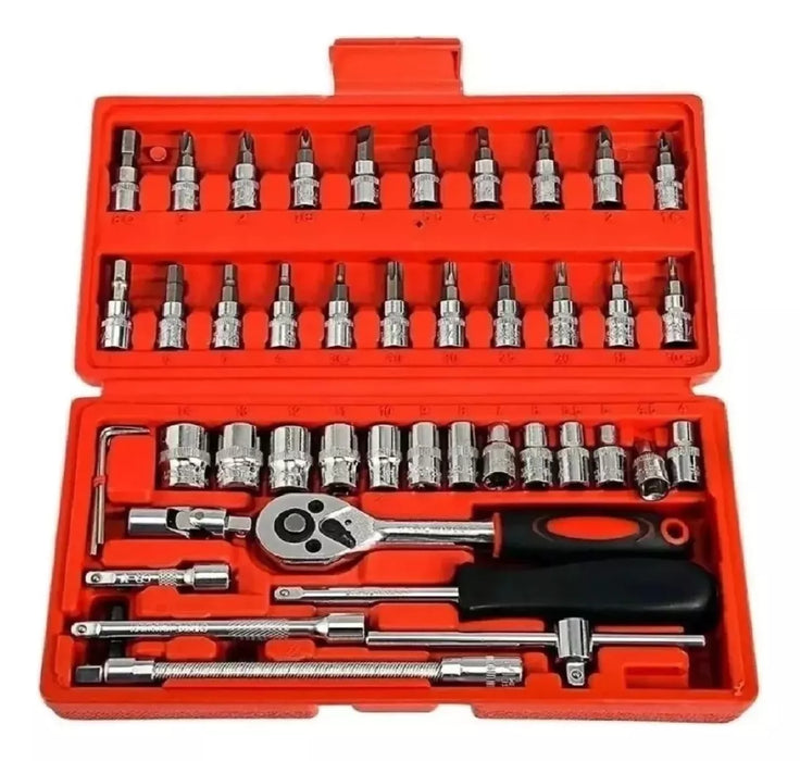 Set Herramientas Manuales Juego De Dados Herramientas 46pz
