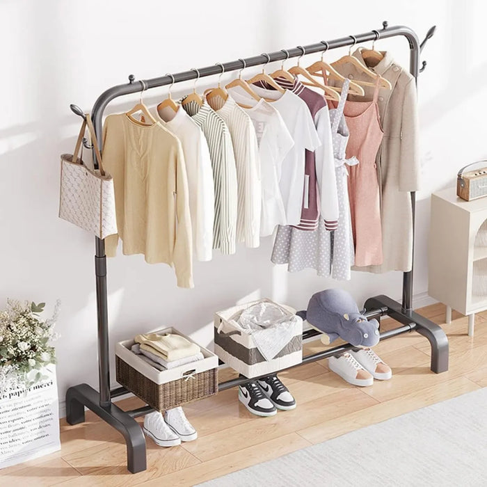 Perchero Exhibidor Movible Metalico Organizador Simple Ropa