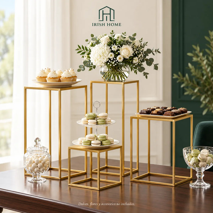 Mesas Decoracion Candy Bars Fiesta Estructura Metalica 4 Pcs