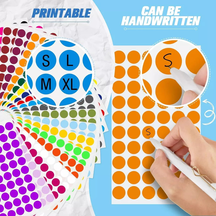 600 Etiquetas Circulares Sticker Autoadhesivas Colores 15mm