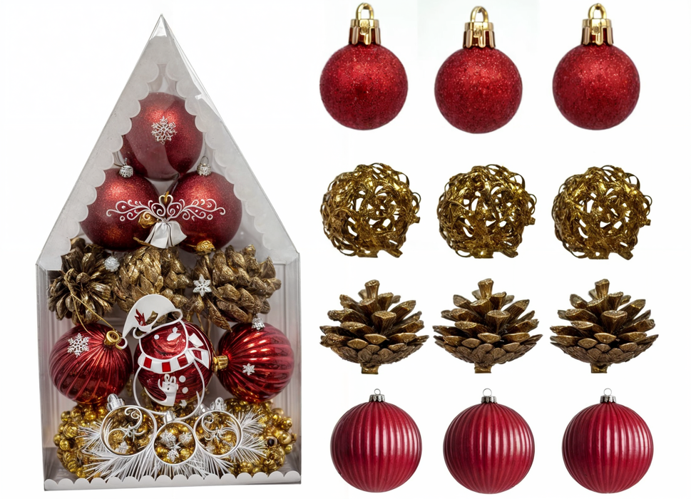 X12 Esferas Navideñas Decorativas Bambalinas Adornos Navidad