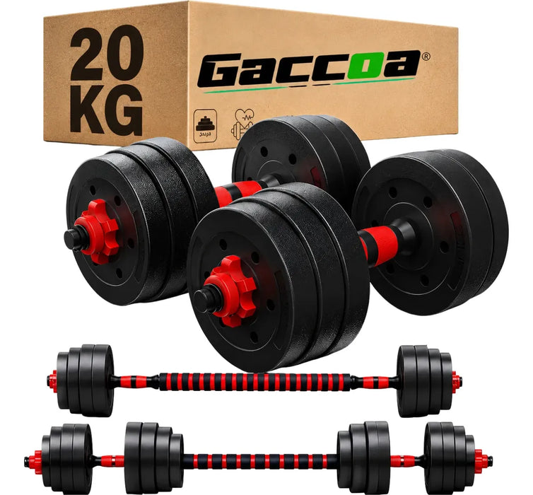 Mancuernas Barra Ajustables Pesas Discos Unible Fitness 20kg