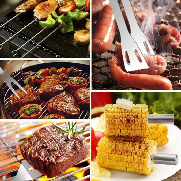 Kit Herramientas Asado Set Parrillero Asado Barbacoa 18 Pcs