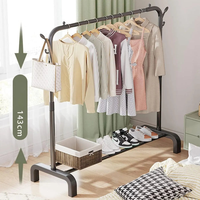 Perchero Exhibidor Movible Metalico Organizador Simple Ropa