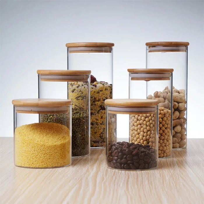 Frasco Cocina Porta Condimentero Especiero Bambu Organizador