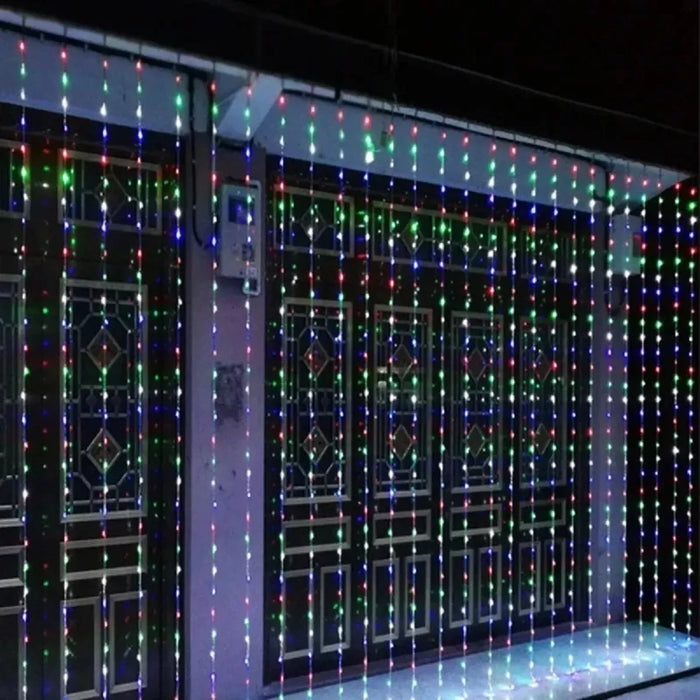 Luces Cascada Navidad Cortina De Luces 5x2m 800led Colores