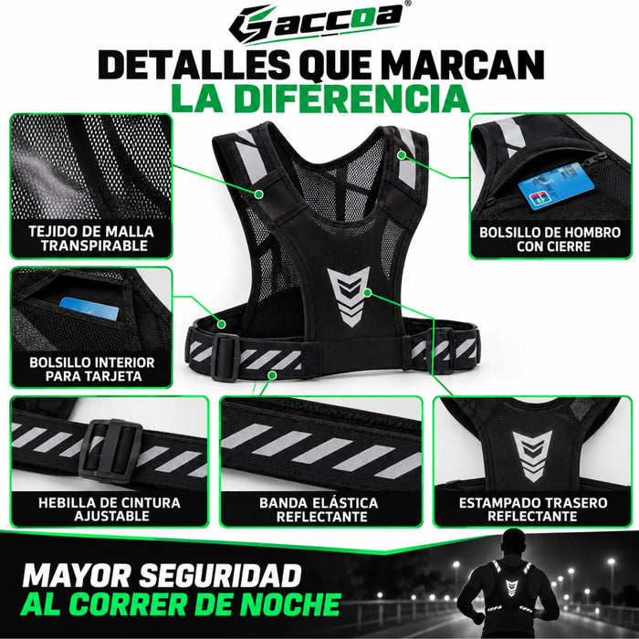 Chaleco Ajustable Para Correr Crossfit Reflectante Running