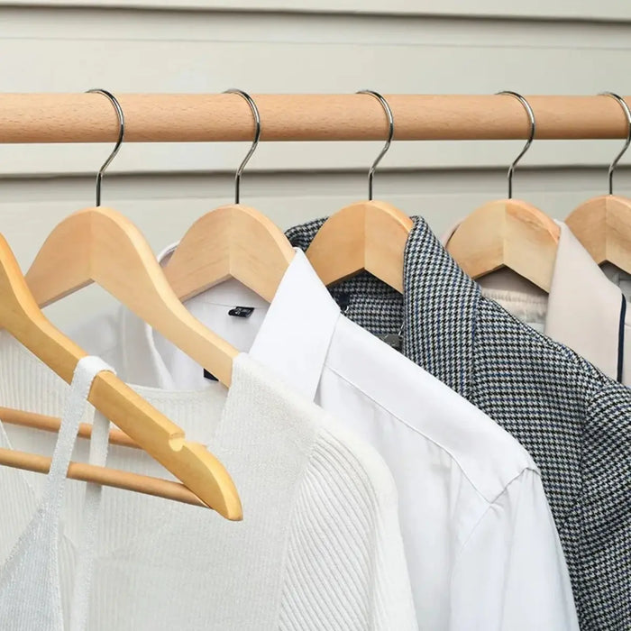 X5 Perchas Gancho De Ropa Colgadores Antideslizantes Madera