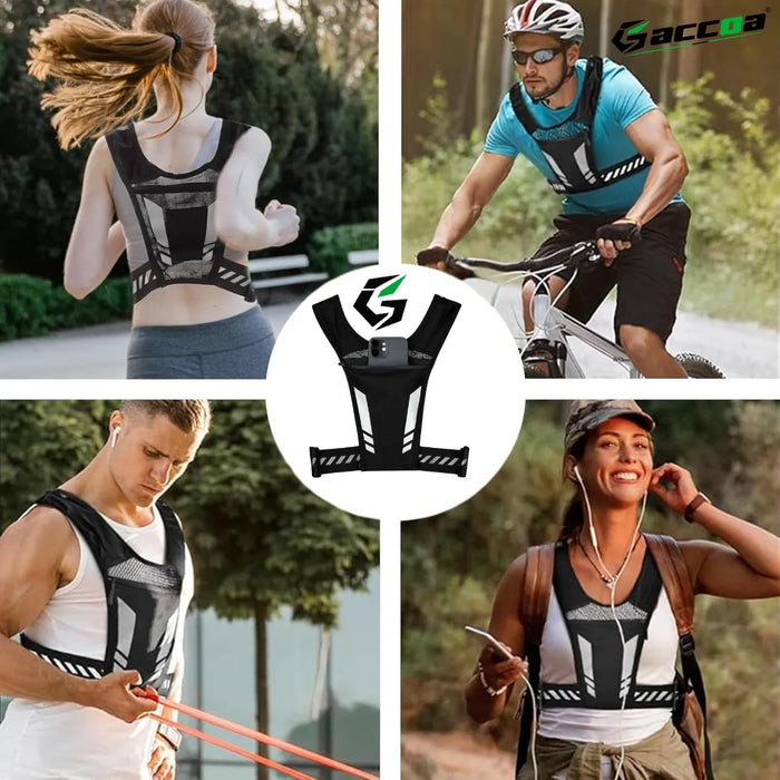 Chaleco Ajustable Para Correr Crossfit Reflectante Running