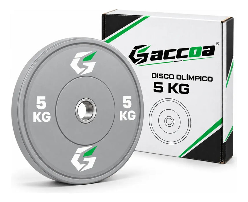 Disco Bumper Olimpico Antideslizante Goma Fitness Gym