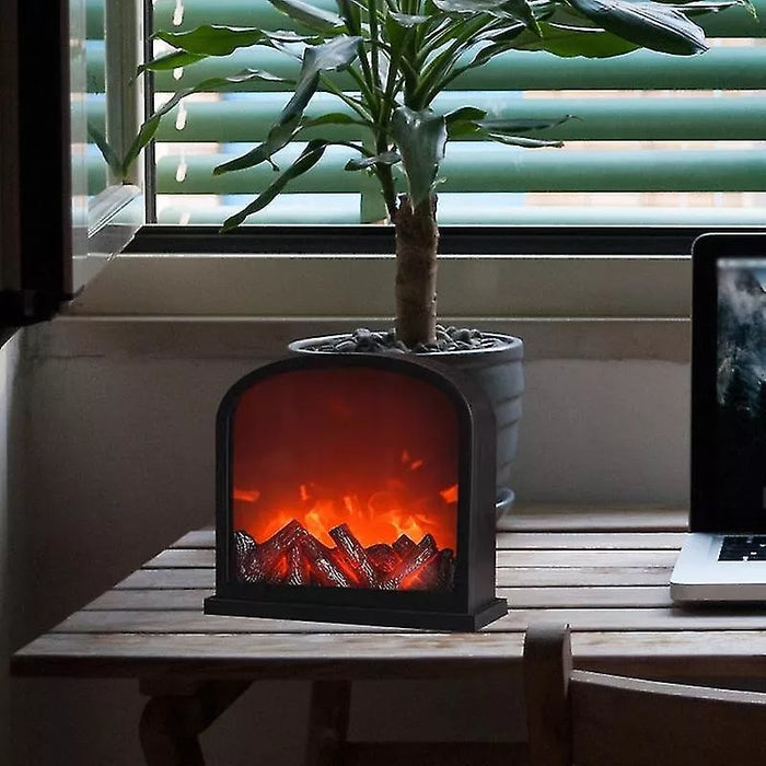Lampara Chimenea Simulador De Llama Usb Decorativa 27x30cm