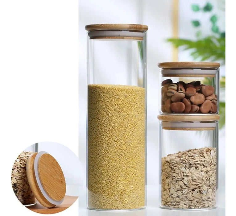 Frasco Cocina Porta Condimentero Especiero Bambu Organizador