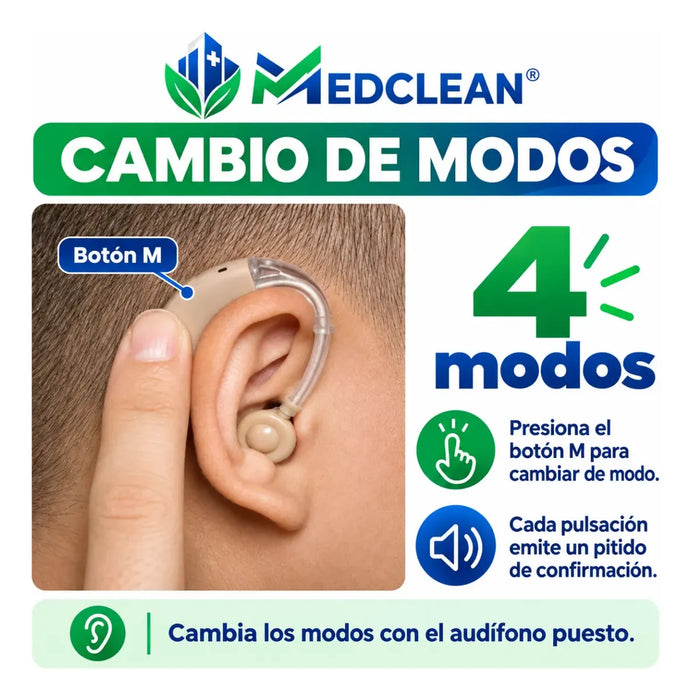 Audifono Sordera Ortopedico Amplificador Sordos Recargable