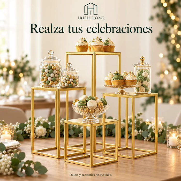 Mesas Decoracion Candy Bars Fiesta Estructura Metalica 4 Pcs