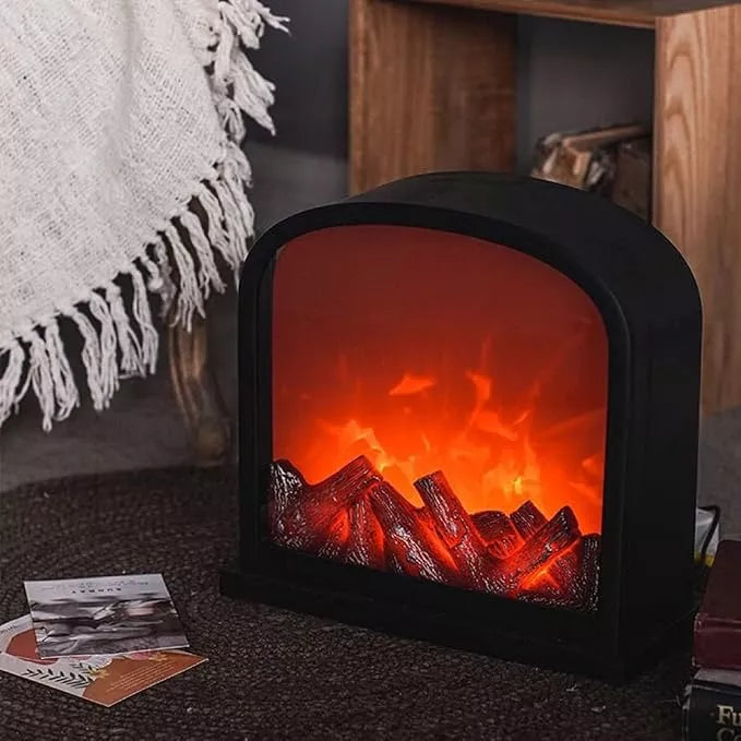 Lampara Chimenea Simulador De Llama Usb Decorativa 27x30cm