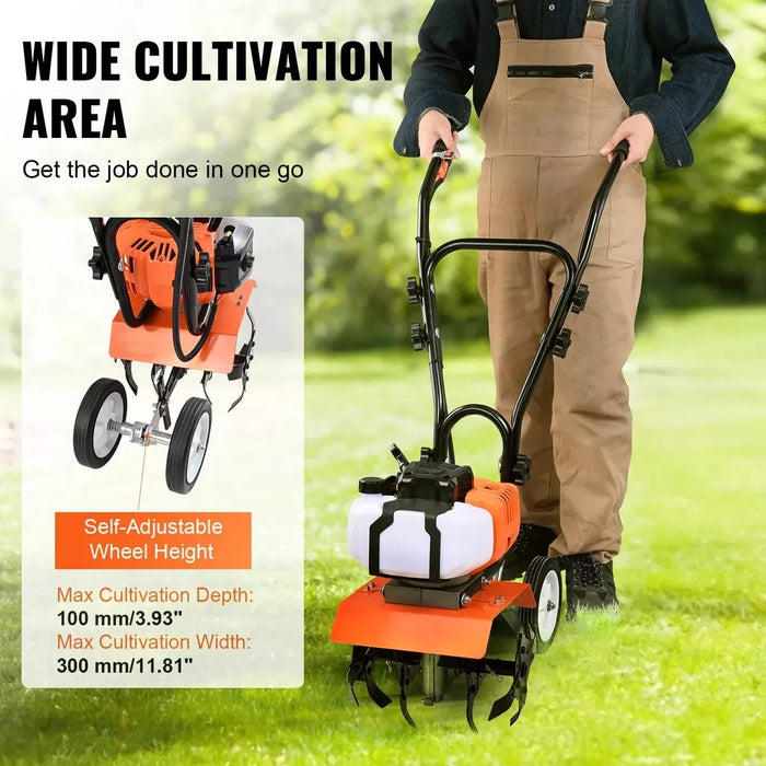 Motocultivador 2t Gasolina Cultivador 52cc 300mm 1,65kw